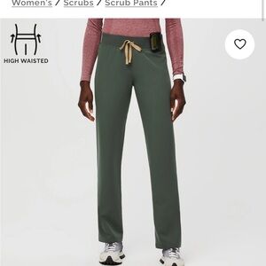 Figs Olive Green High Waisted Joggers